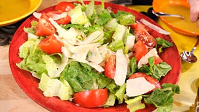 PHOTO: Emeril Lagasse's Hearts of Romaine With Warm Caramelized Onion Dressing