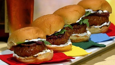 PHOTO: Michael Symon's spicy sausage sliders are shown here.