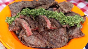 PHOTO: Richard Blais' skirt steak with salsa verde is shown here.