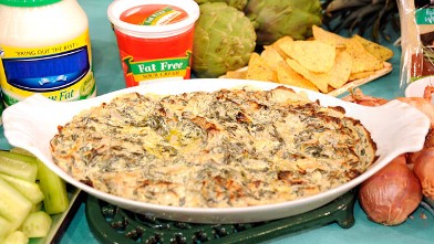 PHOTO: Creamy Spinach Artichoke Dip.