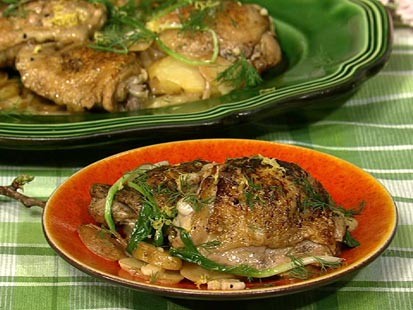 Michael Symon's spring chicken is shown here.