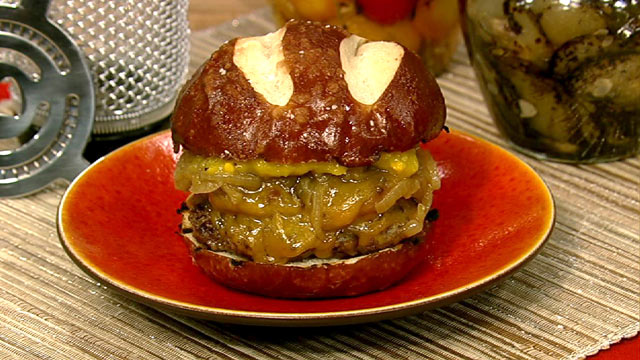 PHOTO: Michael Symon's brat burger is shown here.
