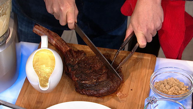 PHOTO: Tim Love's tomahawk chops are shown here.