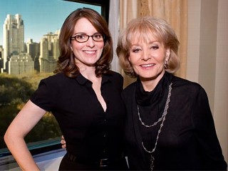 Tina Fey and Barbara Walters