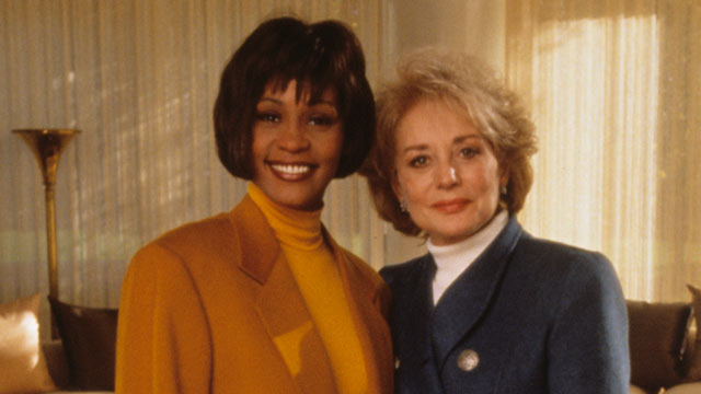 PHOTO: Whitney Houston poses for a photo with Barbara Walters, after an interview, in this Nov. 9, 1993 file photo.