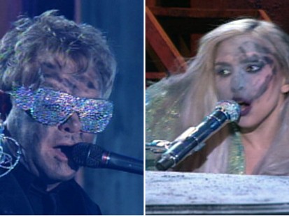 VIDEO: Lady Gaga and Elton John duet on the Grammy Awards.