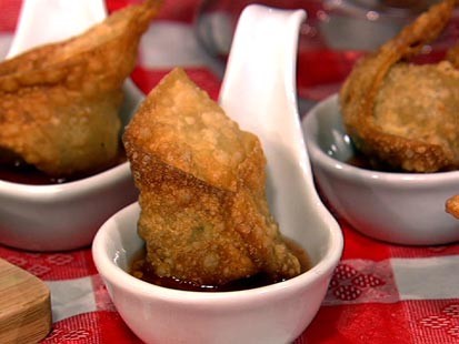 Clinton Kelly's sesame chicken wontons are shown here.