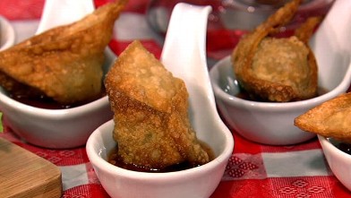 PHOTO: Clinton Kelly's sesame chicken wontons are shown here.