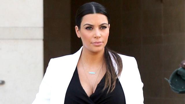 Kim K Shows Off Baby Bump