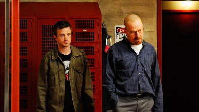 PHOTO: Jesse Pinkman (Aaron Paul) and Walter White (Bryan Cranston), seen here as co-stars on "Breaking Bad", recently endorsed Michael Ulin for high school class president via a Youtube video.