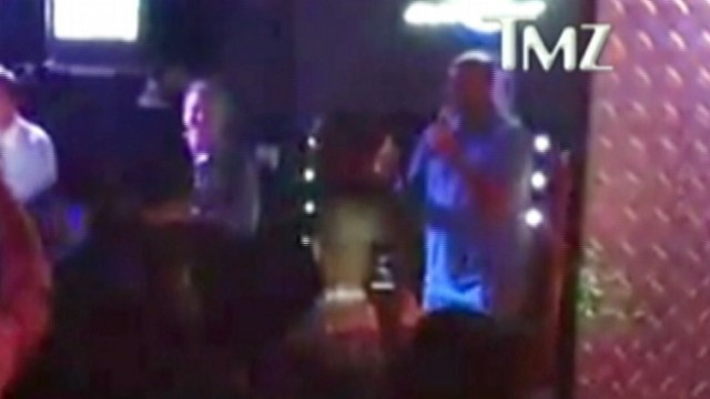 VIDEO: Former basketball players karaoke rendition of "End of the Road" gets support at fundraiser.