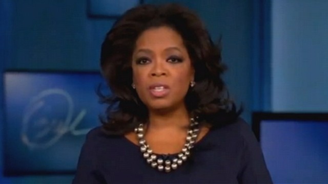 VIDEO: Talk show host strained her back while picking up flowers sent by Tyler Perry.