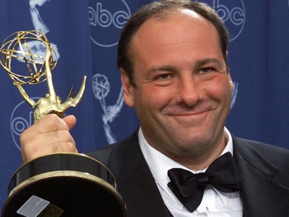 PHOTO: This Sept. 10, 2000 file photo shows actor James Gandolfini with his award for outstanding lead in a drama series for his work in 