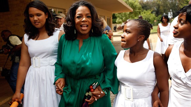 PHOTO: Oprah Beams, Cries at School's First Class Graduation