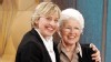 PHOTO: Talk show host Ellen Degeneres, left, hugs her mother, Betty DeGeneres, during an episode of "The Ellen DeGeneres Show" in this file photo.