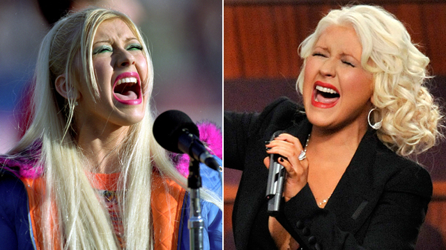 PHOTO: Christina Aguilera in 2012, right, and 1999.