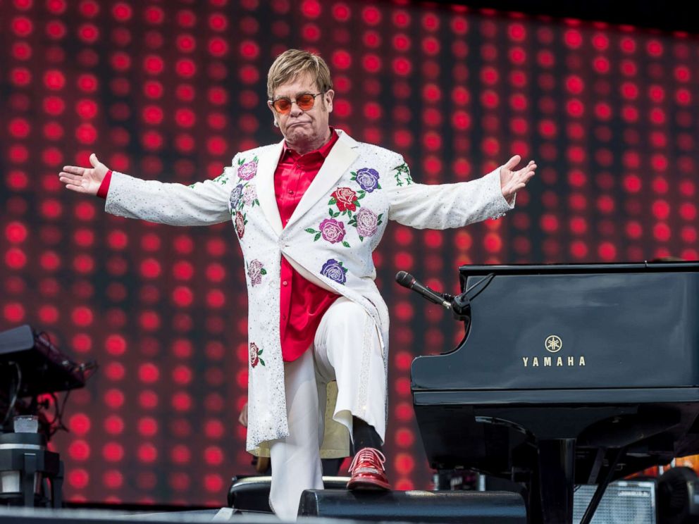 PHOTO: Elton John performs live at Twickenham Stoop, June 3, 2017, in London.