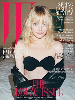 Emma Stone Strips Down for 'W'