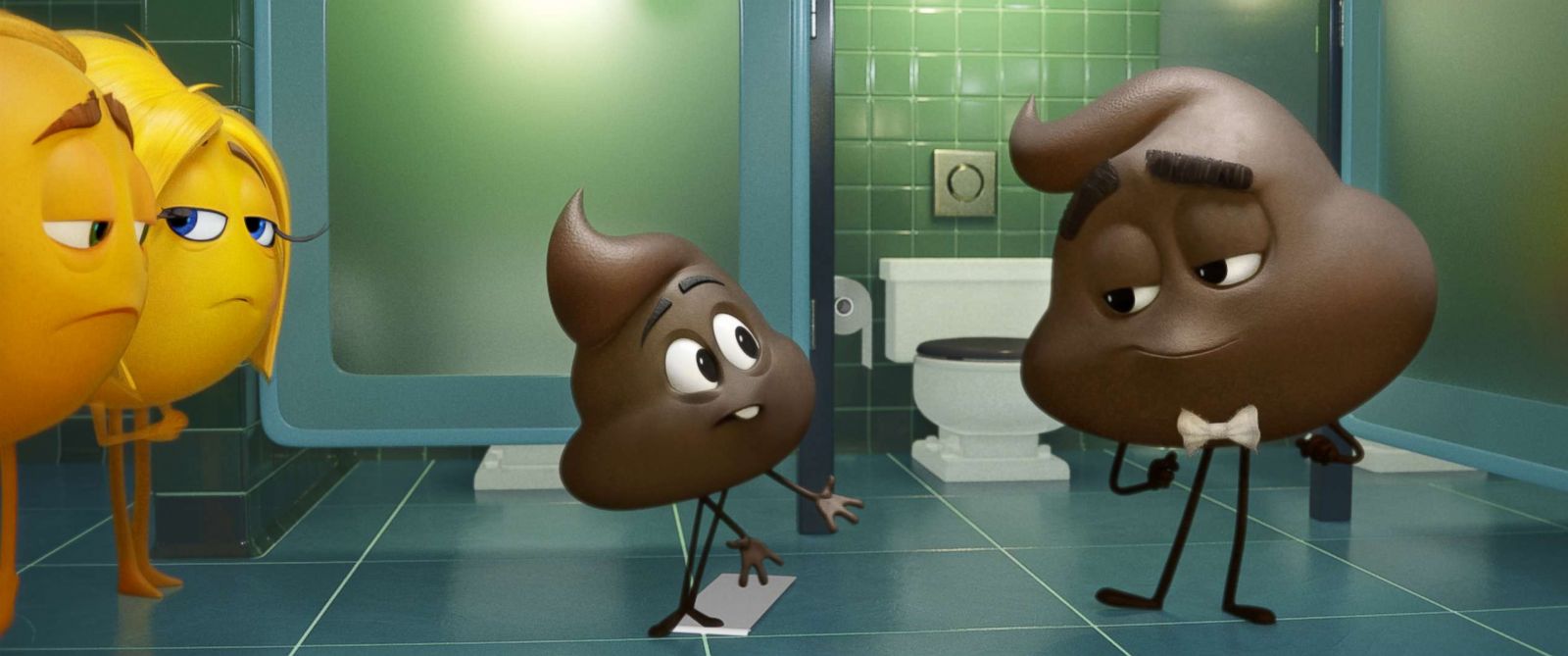 PHOTO: Mr. and Mrs. Meh (Steven Wright and Jennifer Coolidge) with Poop Jr. and Poop (Sir Patrick Stewart) in Columbia Pictures and Sony Pictures Animation's