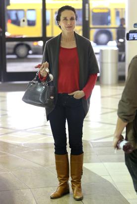 Andie MacDowell at LAX
