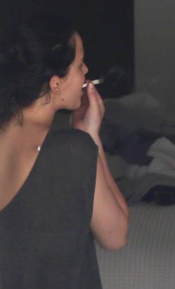 Jennifer Lawrence caught smoking
