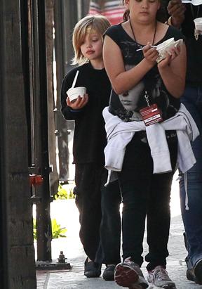 Angelina Jolie's Daughter Stops for Ice Cream