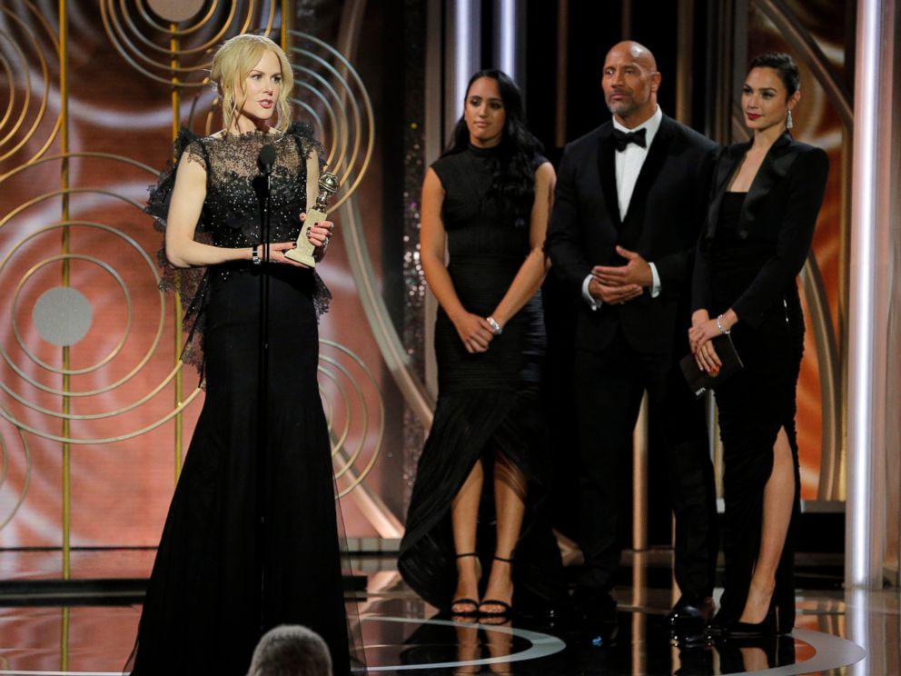 PHOTO: Nicole Kidman accepts the Golden Globe for her role in Big Little Lies, Jan. 7, 2018, at the 75th annual Golden Globe Awards in Beverly Hills, Calif.