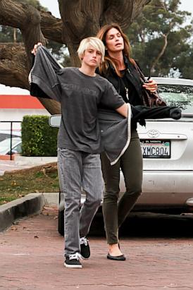 Cindy Crawford and Her Son Run Errands.