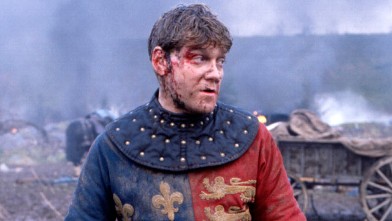 PHOTO: British actor Kenneth Branagh on location in Sussex during filming the Agincourt battle scene of Henry V.
