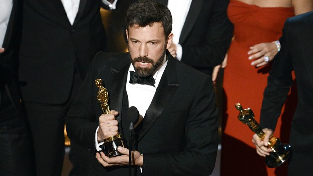 PHOTO: Ben Affleck accepts the Best Picture award for