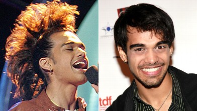 PHOTO: Sanjaya Malakar performs on "American Idol", left, in 2007 and again in 2011