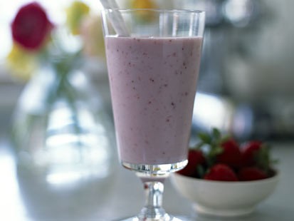Jennifer Cafferty's berry chia smoothie is shown here.