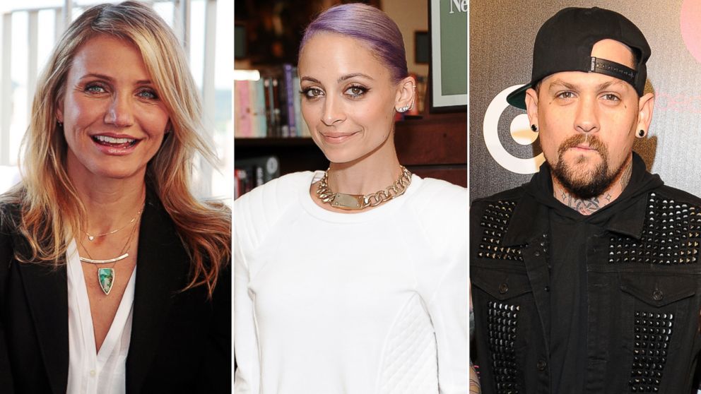 PHOTO: Cameron Diaz, seen left in this June 19, 2014 file photo, Nicole Richie, seen center in this May 12, 2014 file photo, and Benji Madden, seen right in this Jan. 24, 2014 file photo.