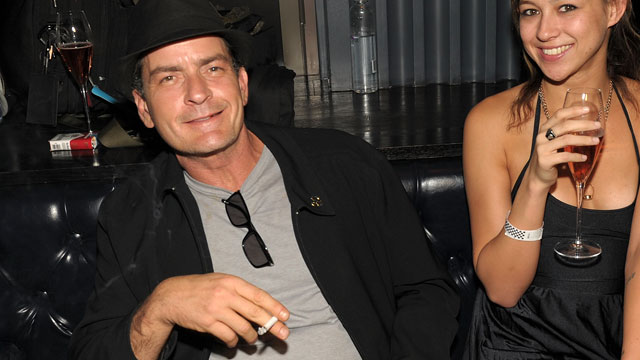 PHOTO: Charlie Sheen and Natalie Kenly attend Chateau Nightclub & Gardens on April 30, 2011 in Las Vegas, Nevada.