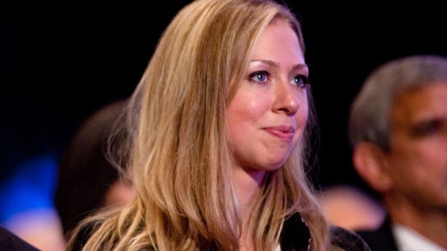 PHOTO: Daughter of former US President Bill Clinton Chelsea Clinton sits during the closing Plenary session of the seventh Annual Meeting of the Clinton Global Initiative (CGI), Sept. 22, 2011 in New York City.