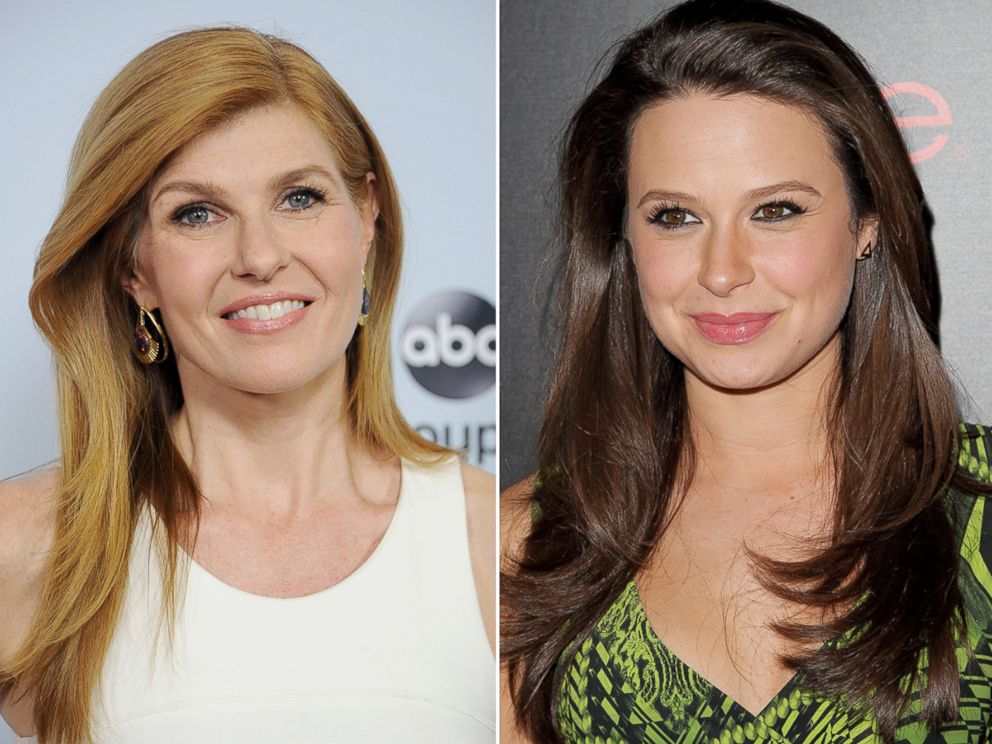 PHOTO: Connie Britton, seen left at the ABC TCA Winter Press Tour party on Jan. 17, 2014 in Pasadena, Calif. and Katie Lowes, seen right at the Entertainment Weekly SAG Awards on Jan. 17, 2014 in Los Angeles, Calif.
