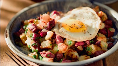 PHOTO: Emeril's braised cabbage with corned beef hash is shown here.