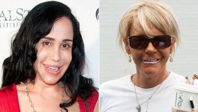 PHOTO: Nadya Suleman, the "Octomom" and Patricia Krentcil, the "Tan Mom".