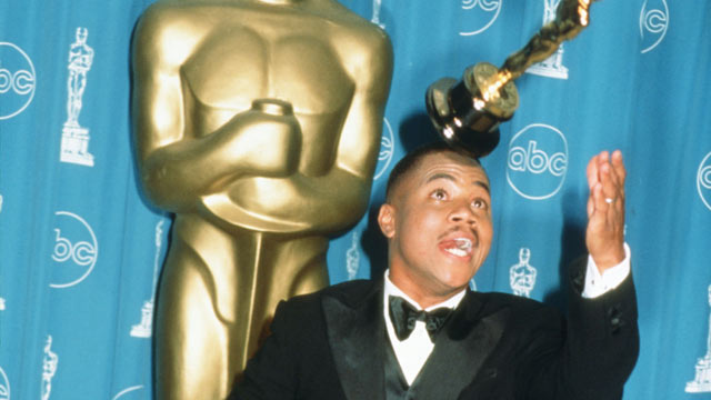 PHOTO: Cuba Gooding Jr. poses with his award for Best Actor In A Supporting Role for "Jerry Maguire" at the 69th Annual Academy Awards ceremony March 24, 1997 in Los Angeles, Calif.