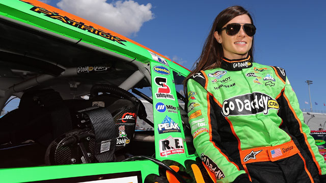 PHOTO: Danica Patrick, driver of the #7 GoDaddy.com Chevrolet, stands on pit road during qualifying for the NASCAR Nationwide Series Great Clips 200 at Phoenix International Raceway, Nov. 10, 2012 in Avondale, Arizona.