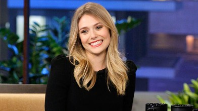 PHOTO: Elizabeth Olsen is pictured during an interview with Jay Leno on The Tonight Show Feb. 29, 2012.