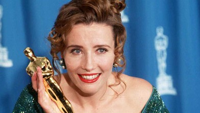 PHOTO: Emma Thompson with her Best Actress Oscar in Los Angeles, Cali in this 1993 file photo.