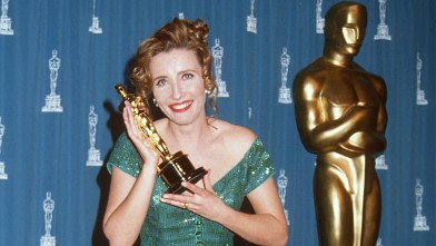 PHOTO: Emma Thompson is seen in this March 29, 1993 file photo after winning an Oscar for her role in "The Remains of the Day".