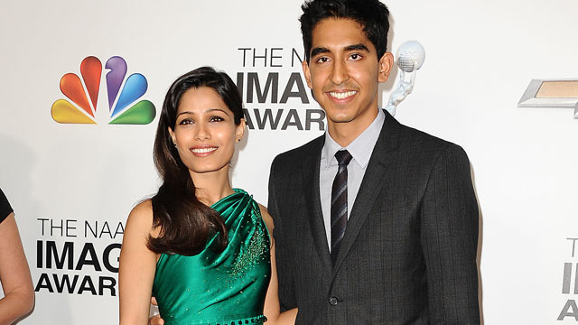 PHOTO: Actress Freida Pinto and actor Dev Patel attend the 44th NAACP Image Awards at The Shrine Auditorium, Feb. 1, 2013, in Los Angeles.