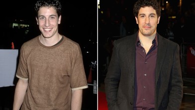 PHOTO: Jason Biggs during Hilfiger and Vanity Fair Celebrate "Icons of Rock" Party on November 11, 1999 at Tommy Hilfiger Store in Beverly Hills, Calif. and right, at the "Grassroots" premiere during the 56th BFI London Film Festival at the Odeon West End