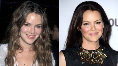 PHOTO: Jacinda Barrett is shown in this 2000, left, and again in 2011.
