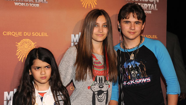 PHOTO: Blanket Jackson, Paris Jackson and Prince Jackson attend Cirque Du Soleils Michael Jackson "The Immortal" World Tour Opening Night at Staples Center on January 27, 2012 in Los Angeles, California.