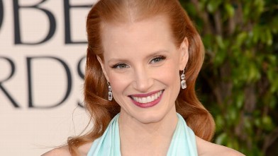 PHOTO: Jessica Chastain arrives at the 70th Annual Golden Globe Awards, Jan. 13, 2013, in Beverly Hills, Calif.