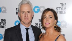 PHOTO: John Slattery and Talia Balsam attend the GQ And John Slattery Celebrate The Launch Of The April 2012 Issue at The Jane Hotel on March 12, 2012 in New York City.