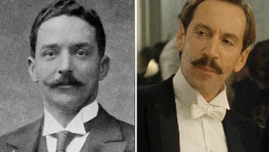 PHOTO: Joseph Bruce Ismay, right, passenger on the Titanic. Jonathan Hyde is seen in a scene from the movie "Titanic" portraying Joseph Bruce Ismay.